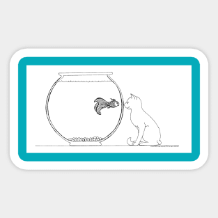 Cat and Fish Sticker
